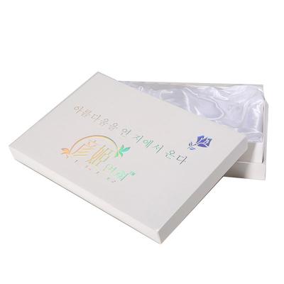 Cosmetics packing carton in white with concave-convex characters