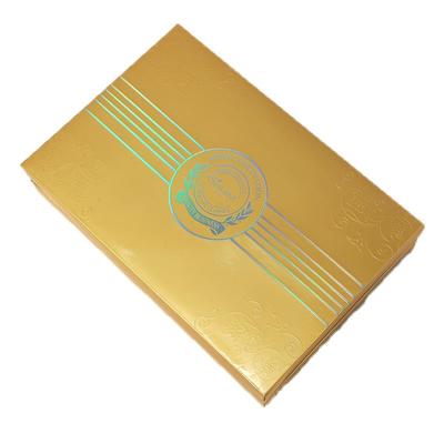 Golden custom logo cardboard cosmetics packaging box
